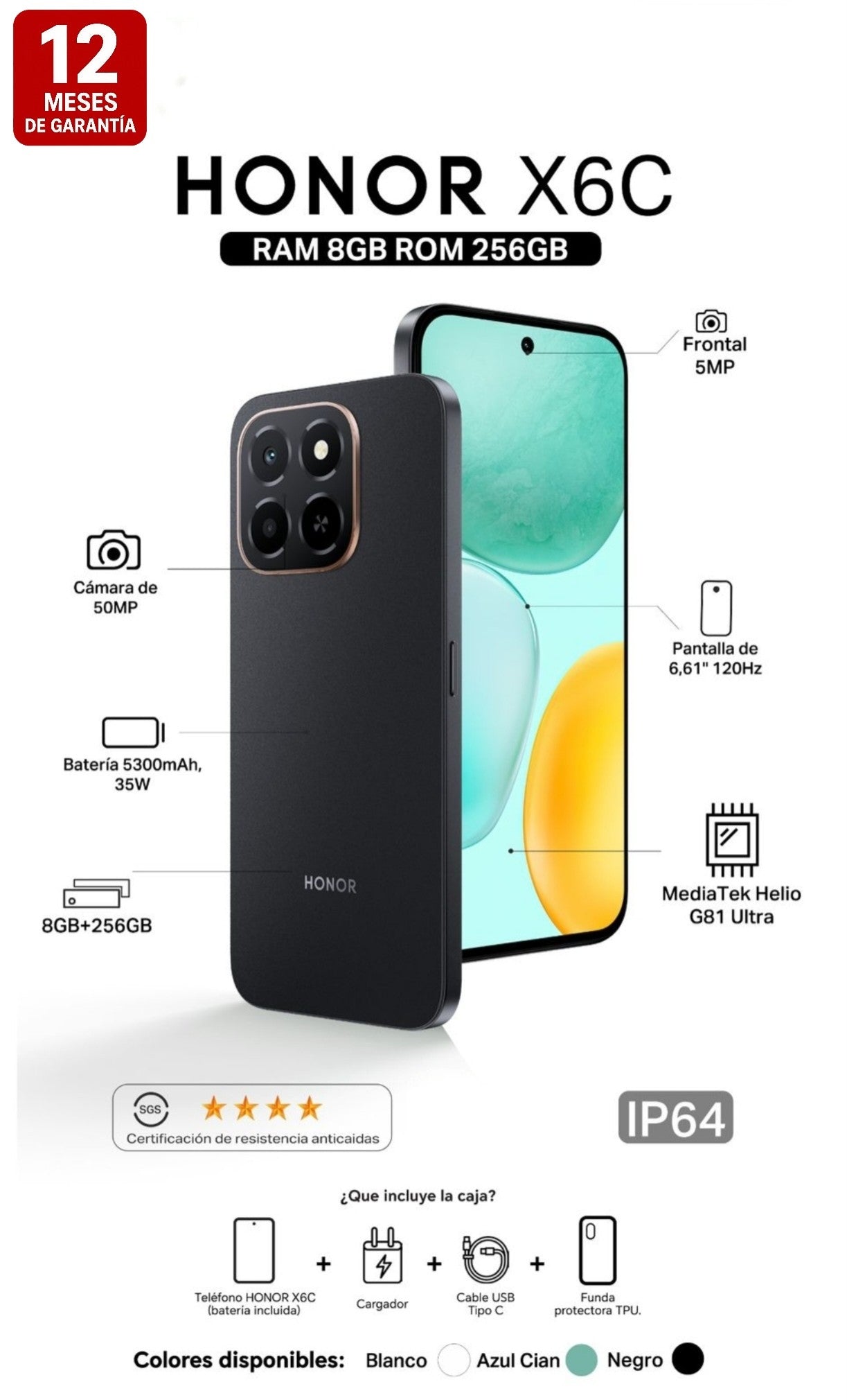 Honor X6c 4g 256gb